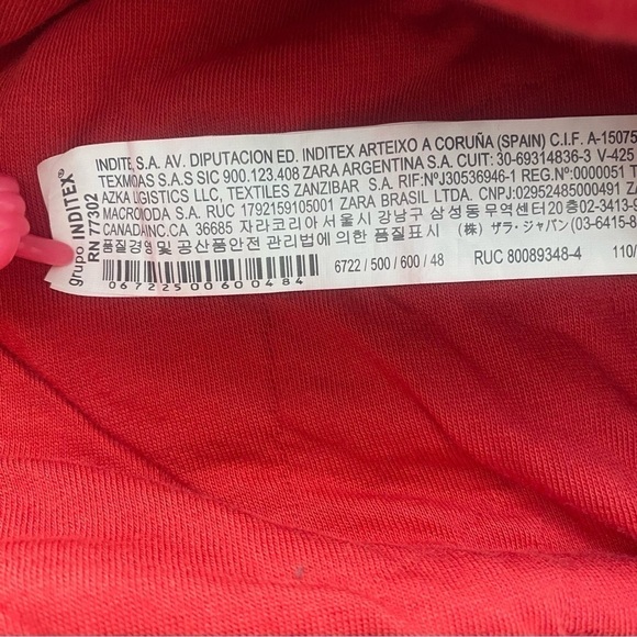 Zara Quilted Sweatshirt Red Size 3-4 years “Cold Night” Gently Used Great Cond. - Picture 5 of 5